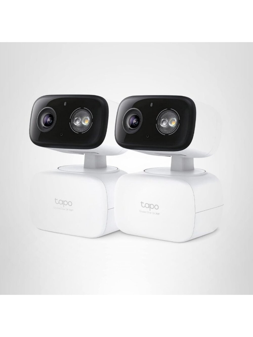 2K Indoor/Outdoor Pan/Tilt Wired Security Cameras - 2-Pack, Smart Home